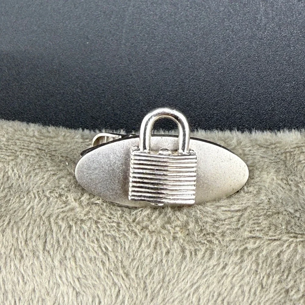 Vintage Master Lock‎  Tie Clip Silver Tone HLP NYC